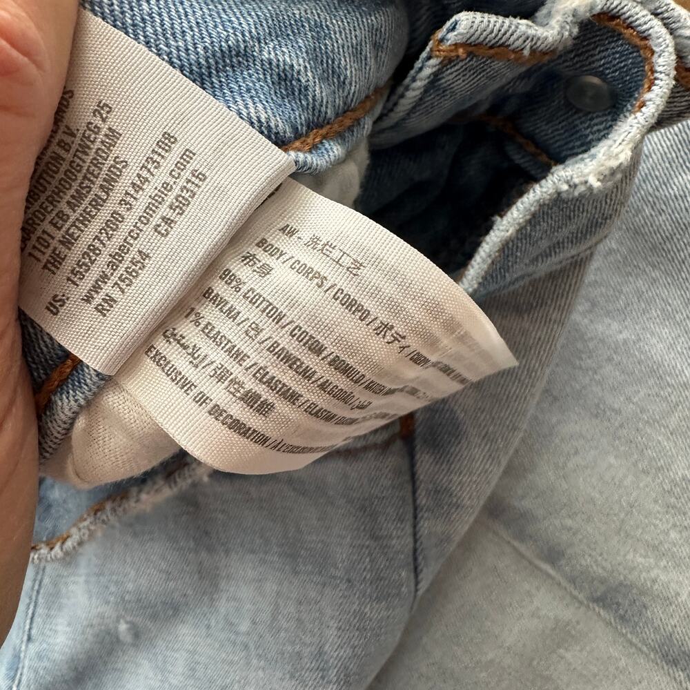 Abercrombie & Fitch Curve Love Ankle Straight Ultra High Rise 27 /4 - Picture 6 of 6